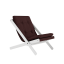 deckchair BOOGIE - lehátko (skladacie) - rozmer: 65x88x75 cm, farba futonu: brown, farba: white (lak)