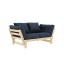 BEAT SOFA natural pine (pohovka z borovice) - Farba: karup natural, farba futonu: navy 737