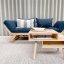 BEBOP SOFA natural pine (pohovka z borovice) - Farba: karup natural, farba futonu: brown 715