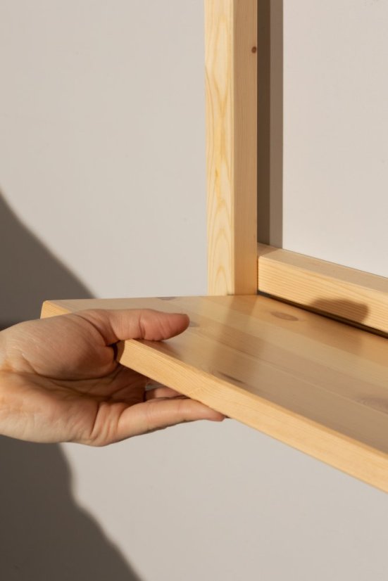 GROOVE SHELVING (nástenné police) - Farba: karup natural, rozmer: 127*25,5*66 cm