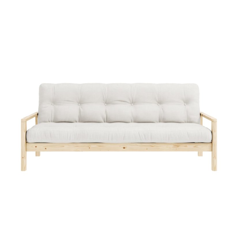 KNOB SOFA natural pine (pohovka z borovice) - Farba: karup natural, farba futonu: ivory 510