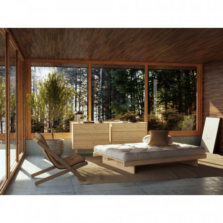 KANSO BED natural pine (posteľ z borovice) - Farba: karup natural, rozmer: 140*200 cm