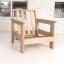 MEXICO Armchair (kreslo z buku) - rozmer: 105 / 140x75x83 cm, farba futonu: beige, farba: natural (lněný olej)
