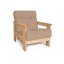 MEXICO Armchair (kreslo z buku) - rozmer: 105 / 140x75x83 cm, farba futonu: beige, farba: natural (lněný olej)