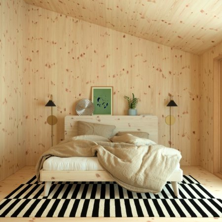 RETREAT BED natural pine (posteľ z borovice) - Farba: karup carob, rozmer: 180*200 cm