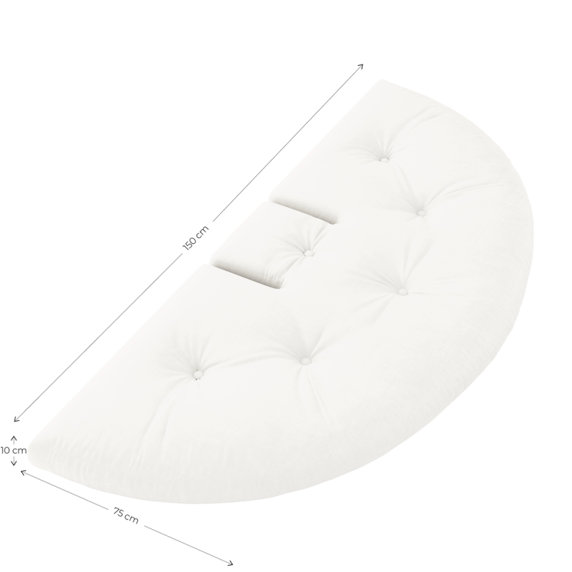MINI NIDO - rozmer: 75x80x60 cm, farba futonu: natural