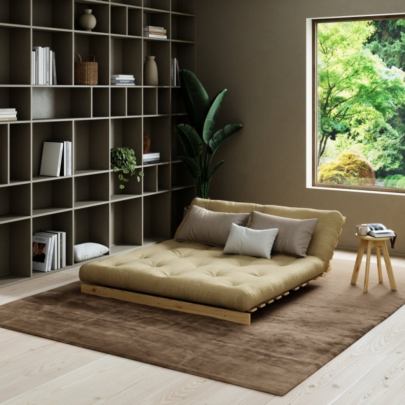 ROOT SOFA natural pine (pohovka z borovice) - Farba: karup natural, rozmer: 90*200 cm, farba futonu: natural 701