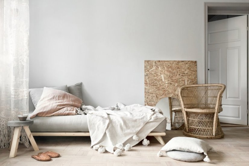 SENZA SOFA DAYBED pine (pohovka z borovice) - Farba: karup natural, farba futonu: natural 701