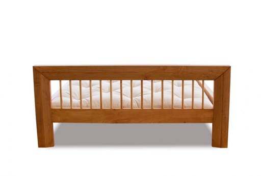 WOOD 01 natural adler bed (posteľ z jelše) - Farba: Višňa tmavá, rozmer: 90*200 cm