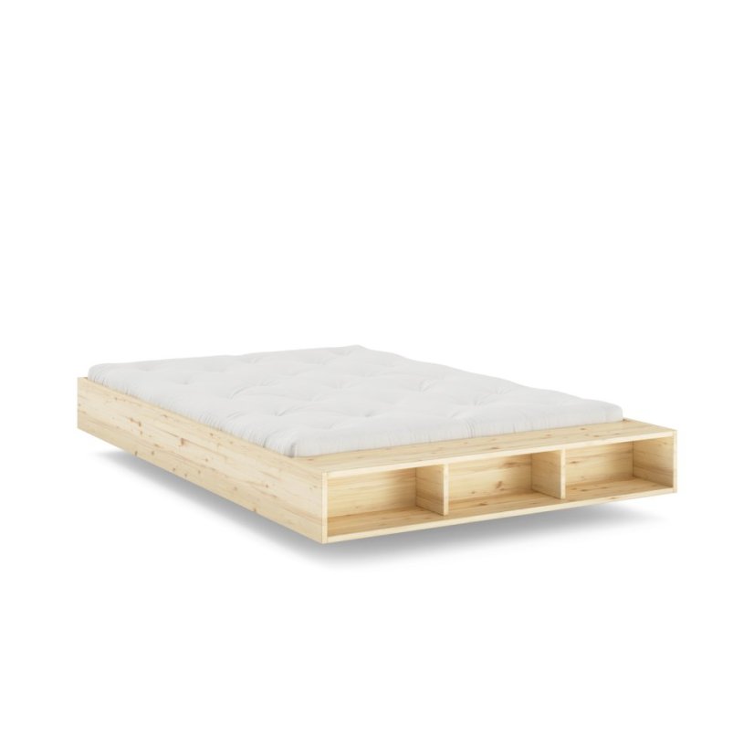 MERGE BED natural pine (posteľ z borovice) - Farba: karup natural, rozmer: 140*200 cm