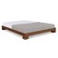 CUBE Double Bed (postel z buku) - rozmer: 200x180x16 cm, farba: walnut (lněný olej)