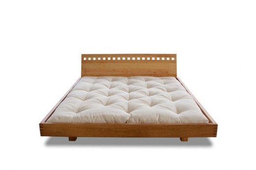 WOOD 04 natural adler bed (posteľ z jelše) - Farba: Višňa svetlá, rozmer: 180*200 cm