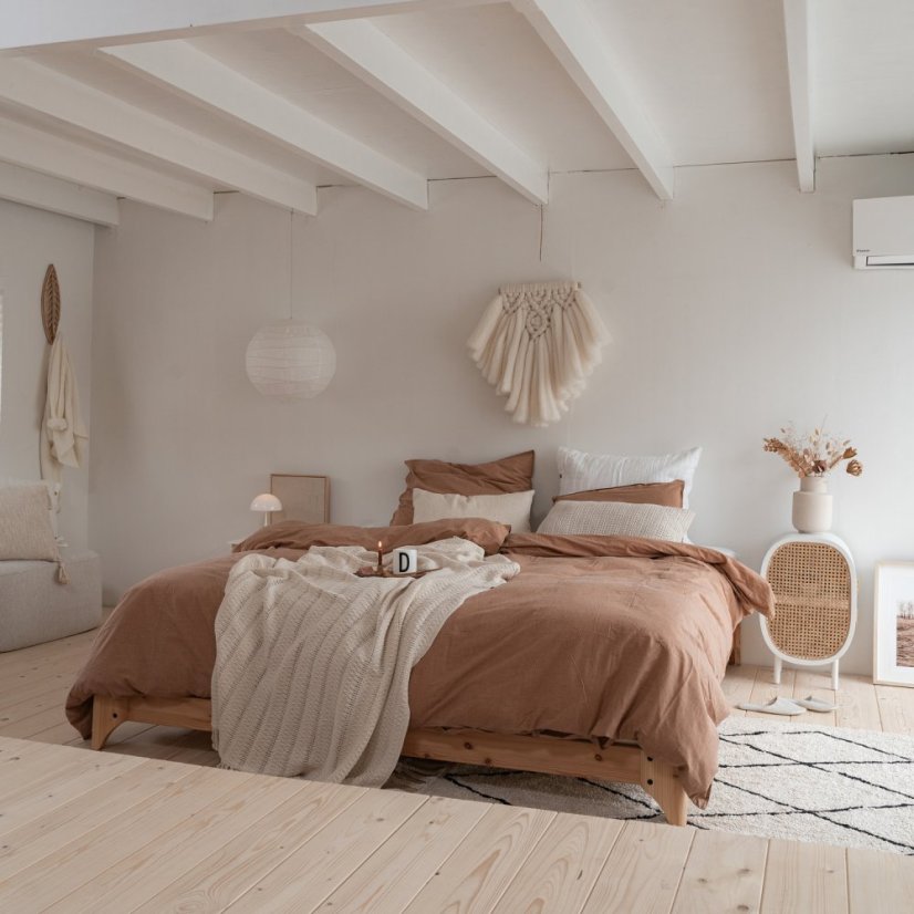 ELAN BED natural pine (posteľ z borovice) - Farba: karup natural, rozmer: 140*200 cm
