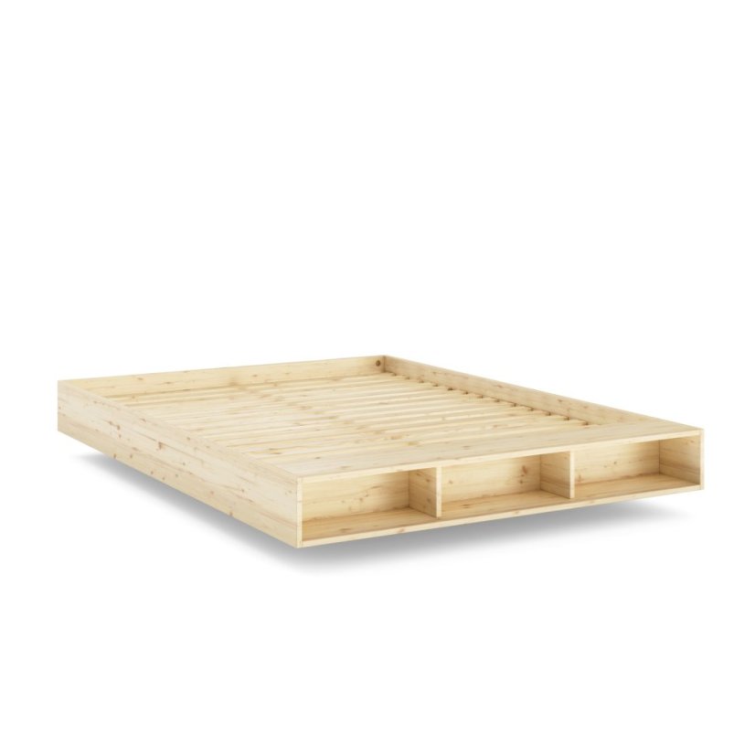 MERGE BED natural pine (posteľ z borovice) - Farba: karup natural, rozmer: 140*200 cm