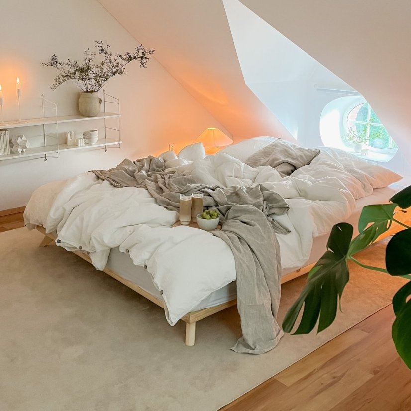 SENZA BED natural pine (posteľ z borovice) - Farba: karup natural, rozmer: 90*200 cm