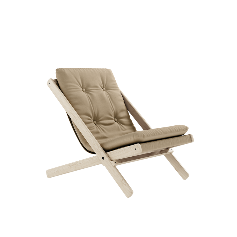 deckchair BOOGIE OUTDOOR - lehátko vonkajšie (skladacie) - rozmer: 65x88x75 cm, farba futonu: beige, farba: olej (pre exteriér)