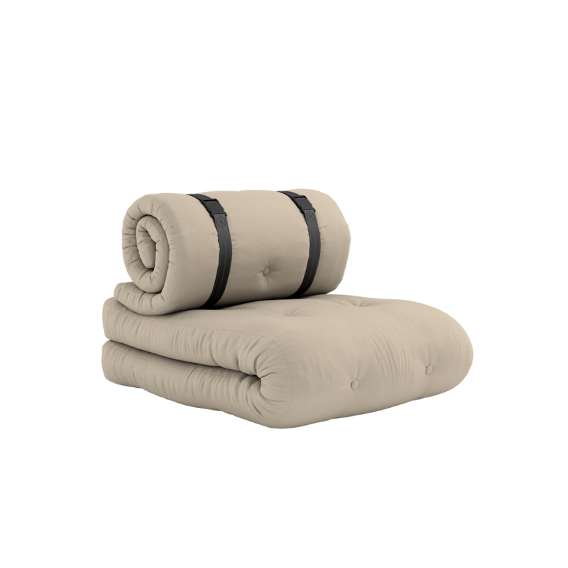 BUCKLE-UP CHAIR OUT™ - rozmer: 70*200 cm, farba futonu: karup out beige