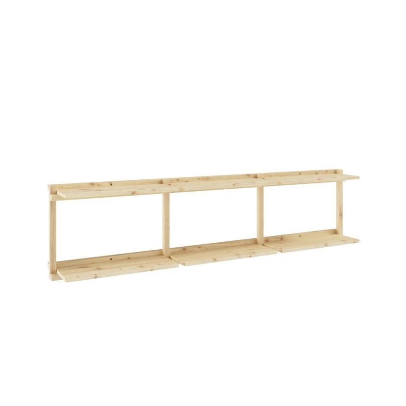 GROOVE SHELVING (nástenné police) - Farba: karup natural, rozmer: 127*25,5*66 cm