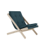 deckchair BOOGIE - lehátko (skladacie) - rozmer: 65x88x75 cm, farba futonu: petrol blue, farba: neošetřené (bez oleja, bez laku)