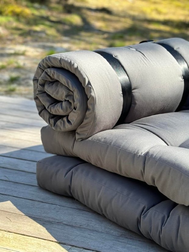 BUCKLE-UP CHAIR OUT™ - rozmer: 140*200 cm, farba futonu: karup out dark grey