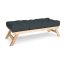 ALLEGRO Bench (lavice z buku) - rozmer: 140x50x43 cm, farba futonu: graphite, farba: neošetřené (bez oleja, bez laku)