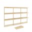 GROOVE SHELVING (nástenné police) - Farba: karup natural, rozmer: 127*25,5*66 cm