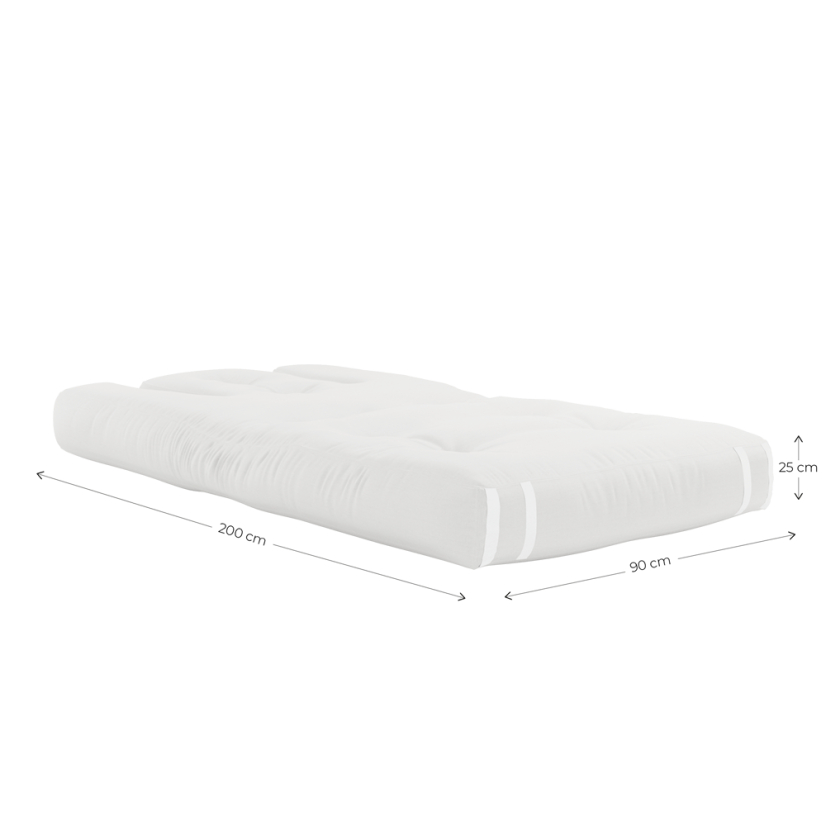 HIPPO CHAIR OUT™ - rozmer: 90x200 cm, farba futonu: white