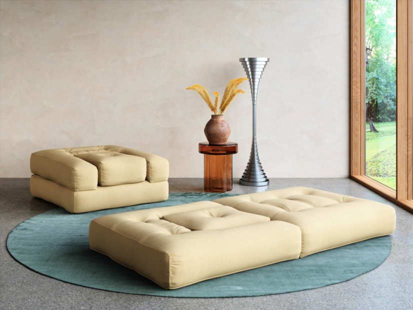 sofa CUBE (futónová pohovka) - rozmer: 90*190 cm, farba futonu: natural 701
