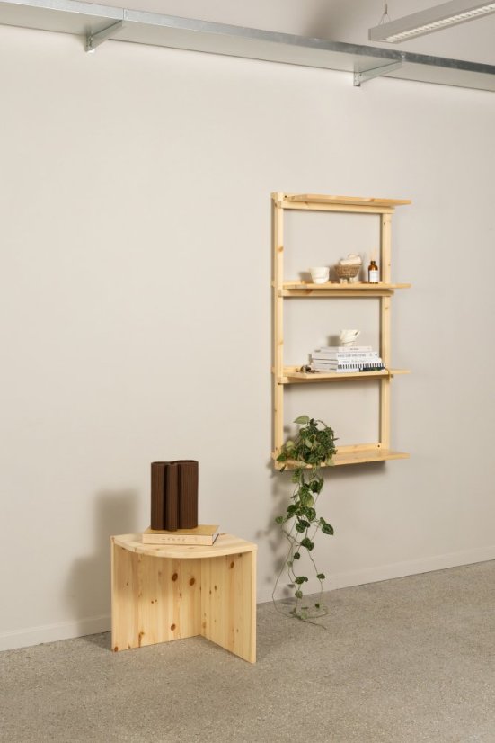GROOVE SHELVING (nástenné police) - Farba: karup natural, rozmer: 127*25,5*66 cm