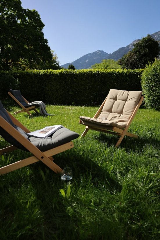 deckchair BOOGIE OUTDOOR - lehátko vonkajšie (skladacie) - rozmer: 65x88x75 cm, farba futonu: white, farba: olej (pre exteriér)