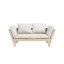BEAT SOFA natural pine (pohovka z borovice) - Farba: karup natural, farba futonu: wheat beige 758