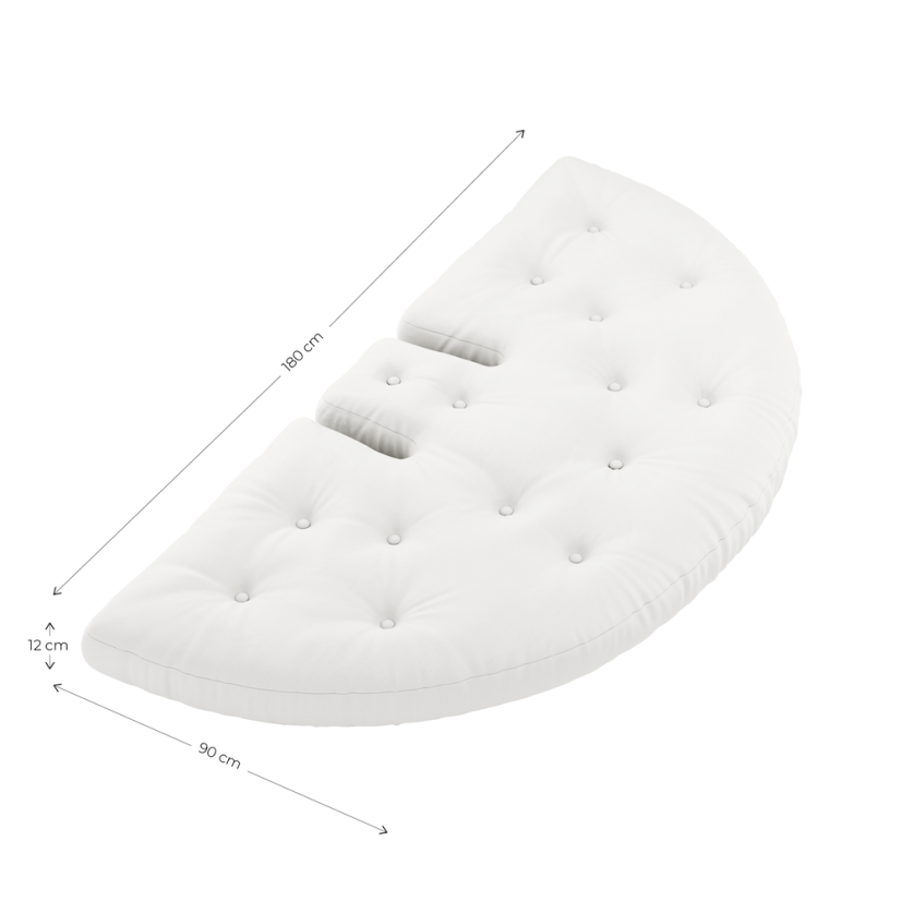 NIDO OUT™ - rozmer: 95x100x70 cm, farba futonu: white