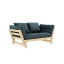 BEAT SOFA natural pine (pohovka z borovice) - Farba: karup natural, farba futonu: petrol blue 757