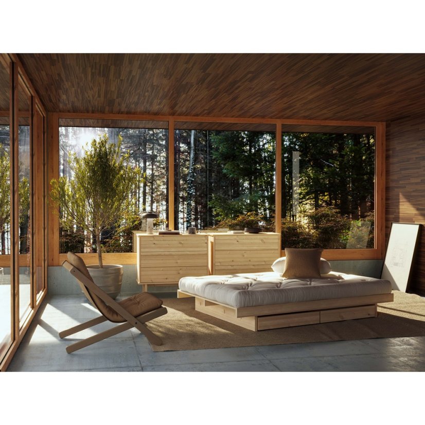 KANSO BED natural pine (posteľ z borovice) - Farba: karup natural, rozmer: 90*200 cm