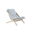 deckchair BOOGIE - lehátko (skladacie) - rozmer: 65x88x75 cm, farba futonu: beach blue, farba: neošetřené (bez oleja, bez laku)