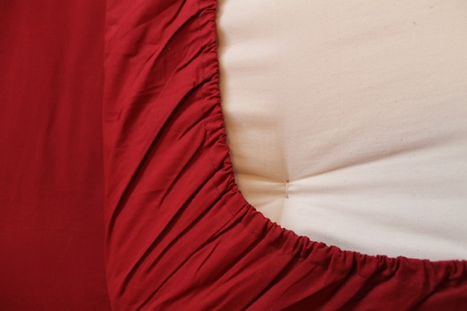 PRESTIERADLO natural bedsheet (na gumu) - Farba: green sheet