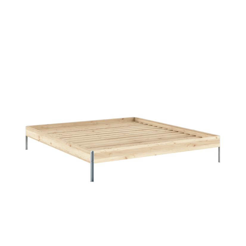 CORE BED natural pine (posteľ z borovice) - rozmer: 140*200 cm, farba: karup natural