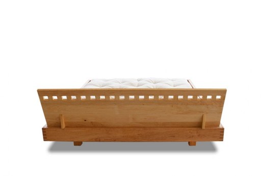 WOOD 04 natural adler bed (posteľ z jelše) - Farba: Svetle biela, rozmer: atyp (do poznámky zadajte rozmer)