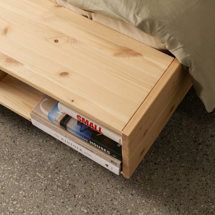 MERGE BED natural pine (posteľ z borovice) - Farba: karup natural, rozmer: 140*200 cm