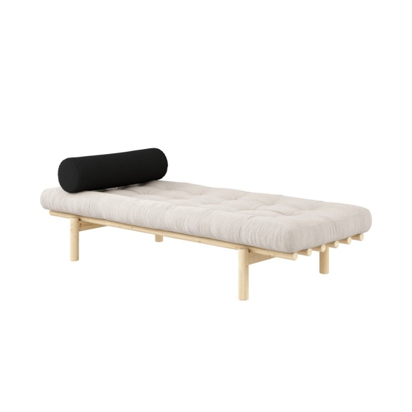 sofa NEXT daybed natural pine (pohovka z borovice) - Farba: karup natural, farba futonu: sorbet pink 516