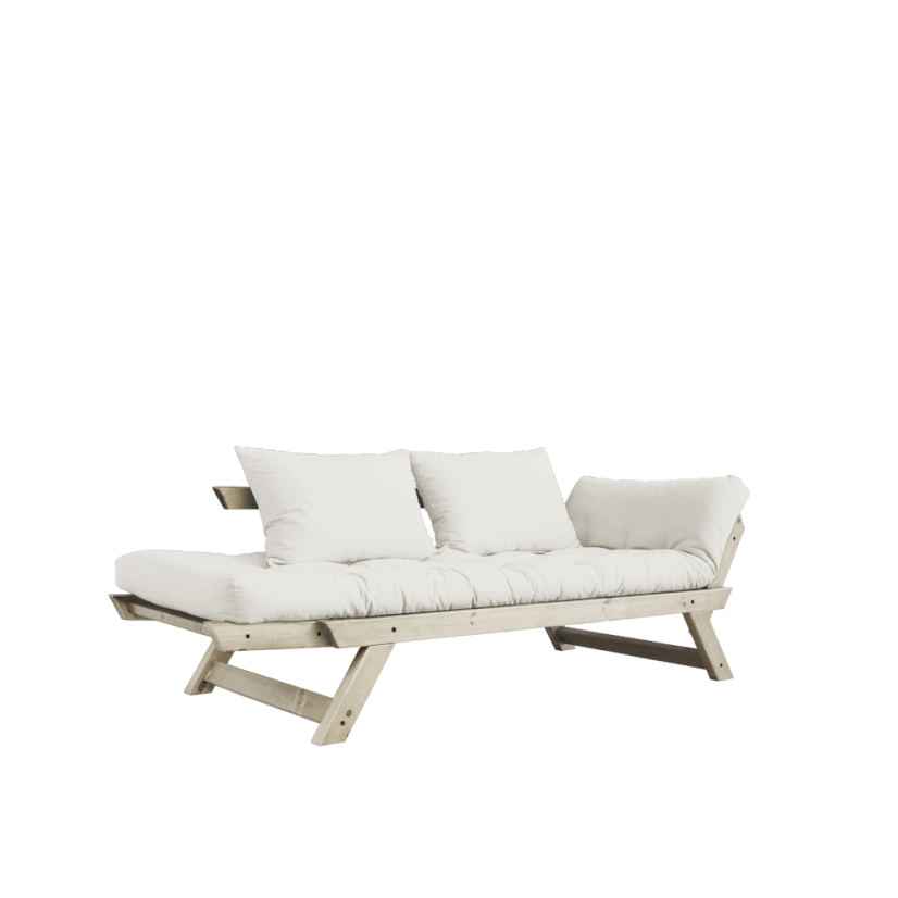 BEBOP SOFA natural pine (pohovka z borovice) - Farba: karup natural, farba futonu: brown 715