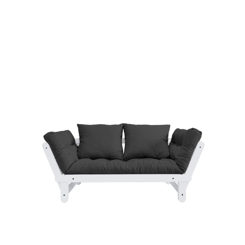 BEAT SOFA natural pine (pohovka z borovice) - Farba: karup natural, farba futonu: dark grey 734