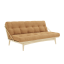 FOLK SOFA natural pine (pohovka z borovice) - Farba: karup natural, farba futonu: fudge brown 515