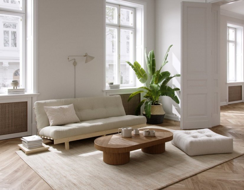 LEAN SOFA natural pine (pohovka z borovice) - Farba: karup natural, farba futonu: beige 747