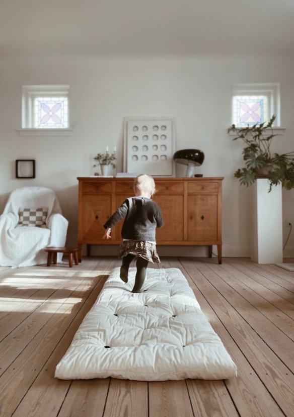 BED IN A BAG - rozmer: 70x190x5 cm, farba futonu: beige