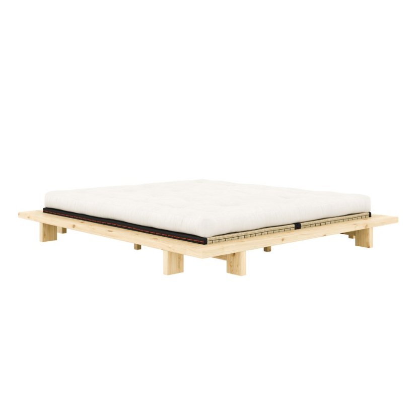 JAPAN BED natural pine (posteľ z borovice) - Farba: karup natural, rozmer: 90*200 cm