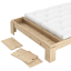 LAYERS BED BENCH natural pine (posteľ z borovice) - rozmer: 160*200 cm, farba: karup natural