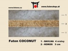 FUTON natural coconut (kokos)