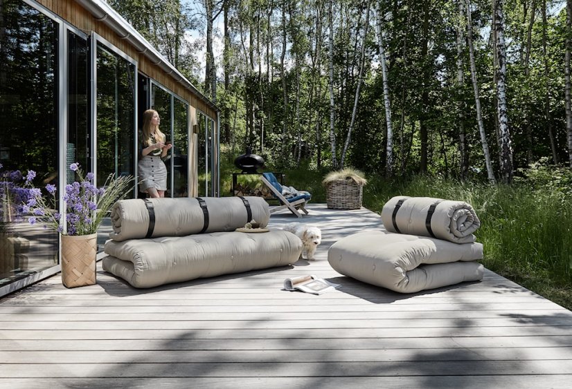 BUCKLE-UP CHAIR OUT™ - rozmer: 140*200 cm, farba futonu: karup out dark grey