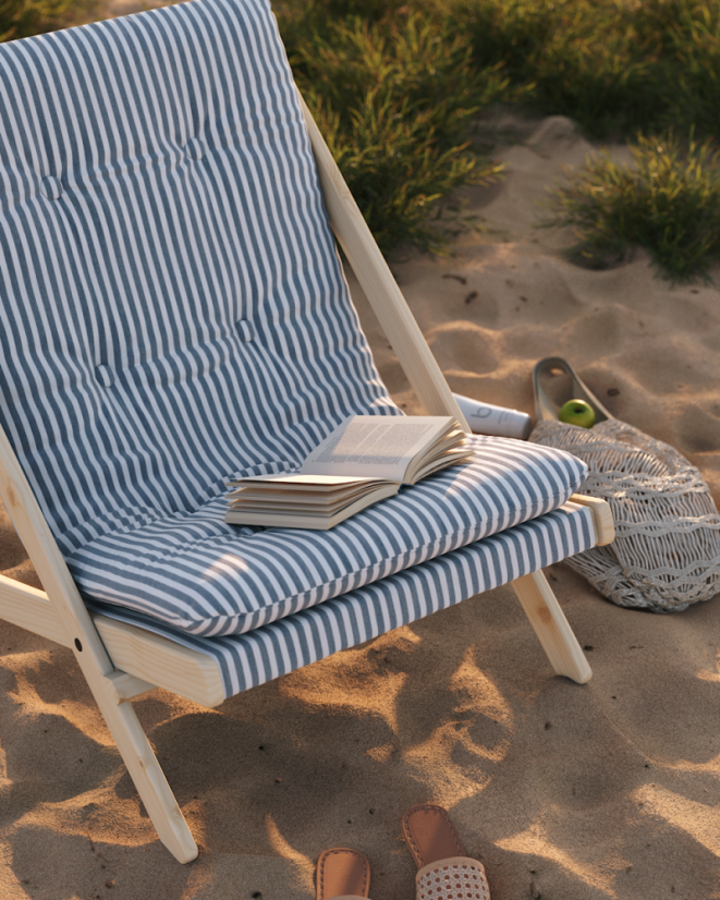 deckchair BOOGIE - lehátko (skladacie) - rozmer: 65x88x75 cm, farba futonu: clay brown, farba: neošetřené (bez oleja, bez laku)